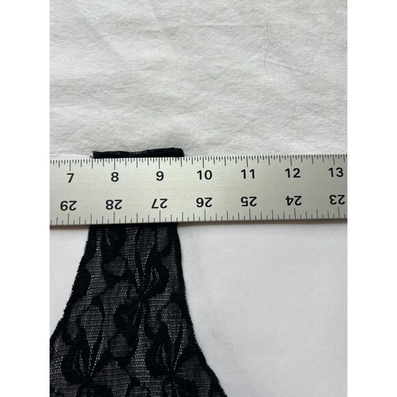 Sheer Stretch Lace Bow Pattern Mesh Tank Top Shirt One Size Medium Lingerie - Picture 5 of 8